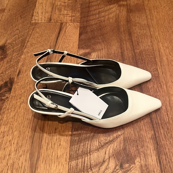 NWT MNG Woman’s White Heels Size EU 36 - Picture 3 of 7